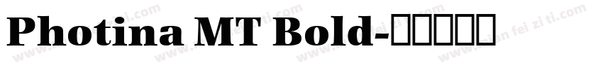 Photina MT Bold字体转换